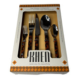 KHEN 20-Piece Flatware Set For 4 - Tortoiseshell Cutlery Set