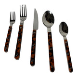 KHEN 20-Piece Flatware Set For 4 - Tortoiseshell Cutlery Set