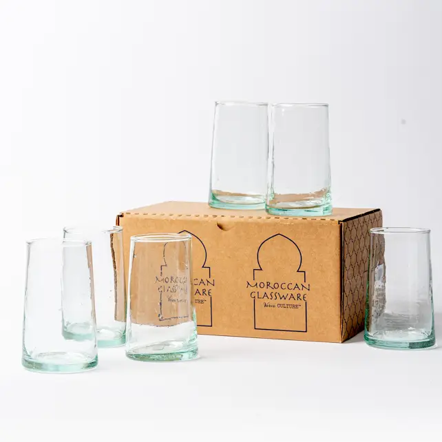 Morrocan Large Cone Glassware - Set of 6